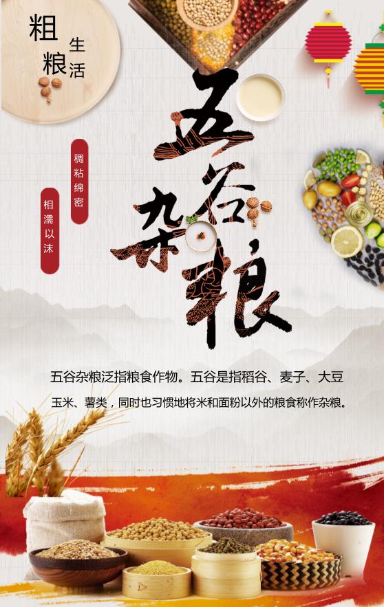 五谷杂粮企业推广海报模板下载